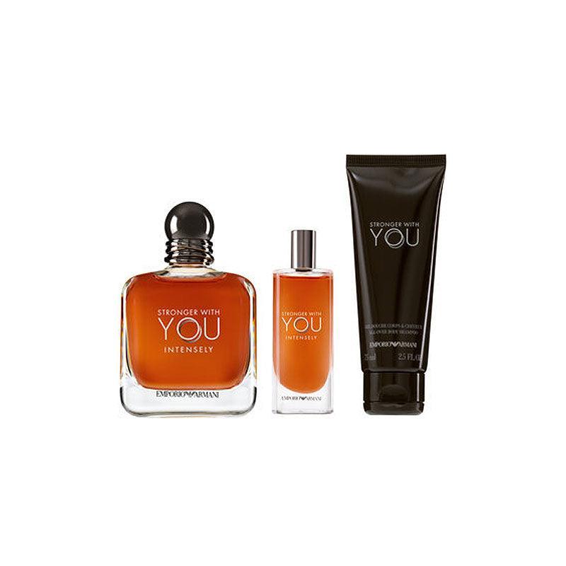Giorgio Armani Stronger With You Intensely Gift Set- 3 Pc – Melora