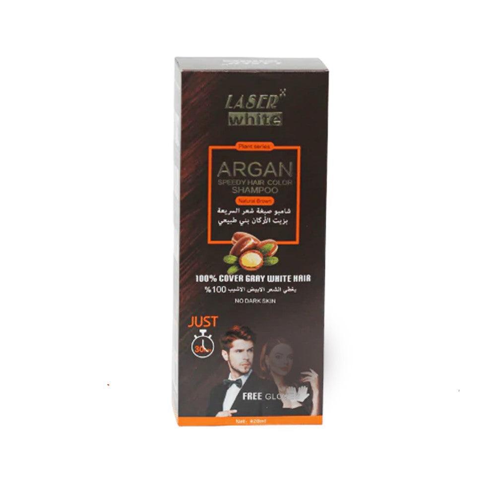 Laser White Argan Speedy Hair Color Shampoo 420 ml Melora